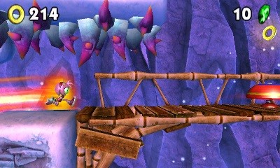 Klik pro zvětšení (Sonic se řítí na Nintendo 3DS v Sonic Boom: Fire & Ice)