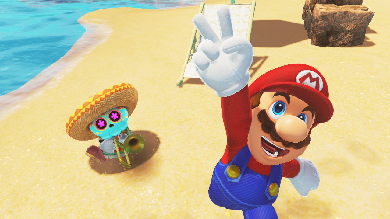 Klik pro zvětšení (Super Mario Odyssey ukazuje VR režim)