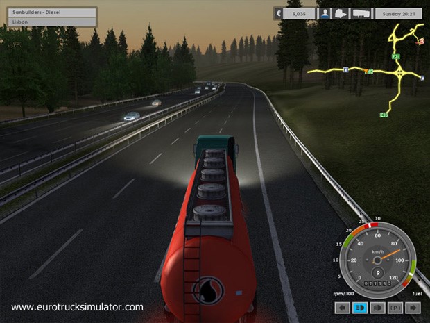 Klik pro zvětšení (Euro Truck Simulator - hodinová trial verze)