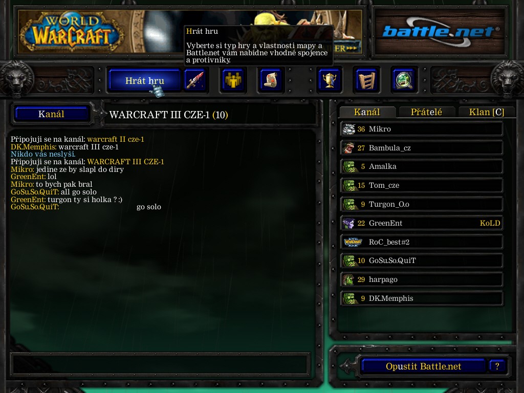 Klik pro zvětšení (Jak na Warcraft III přes Battle.net - díl 1.)