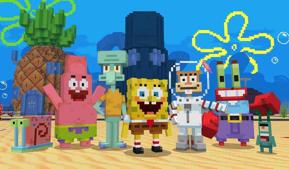 SpongeBob pomocou DLC infiltroval Minecraft