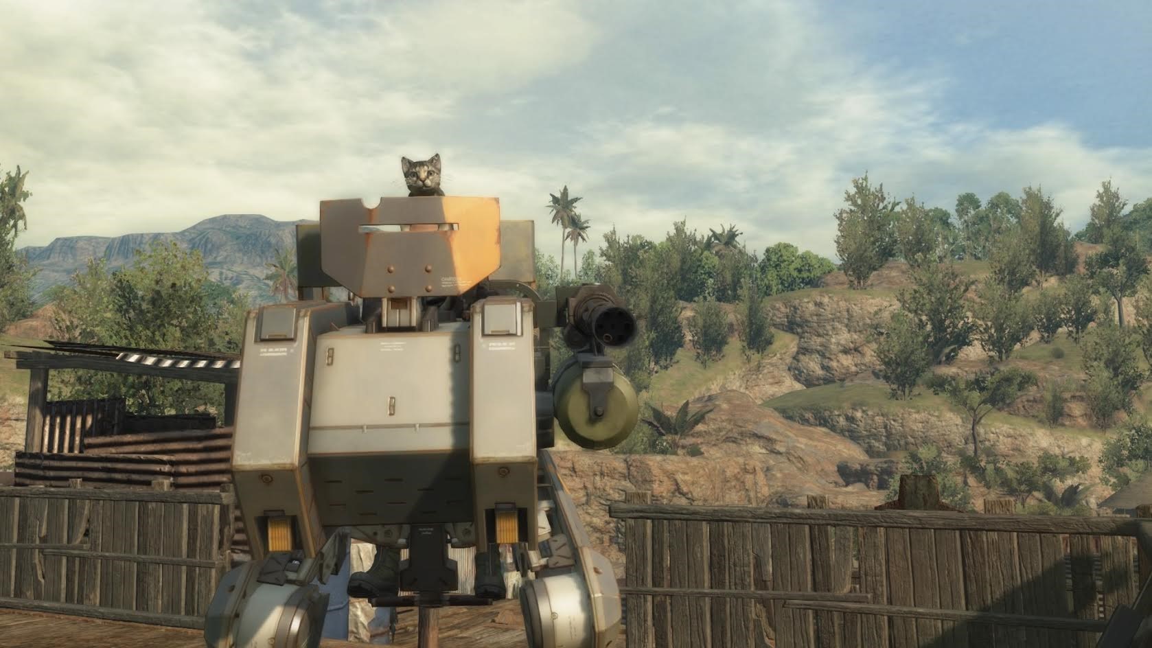 Klik pro zvětšení (V Metal Gear Online můžete na hlavě nosit kočku)