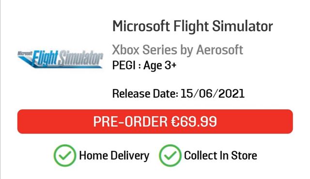 Klik pro zvětšení (Je toto dátum vydania Xboxovej verzie Flight Simulatora?)