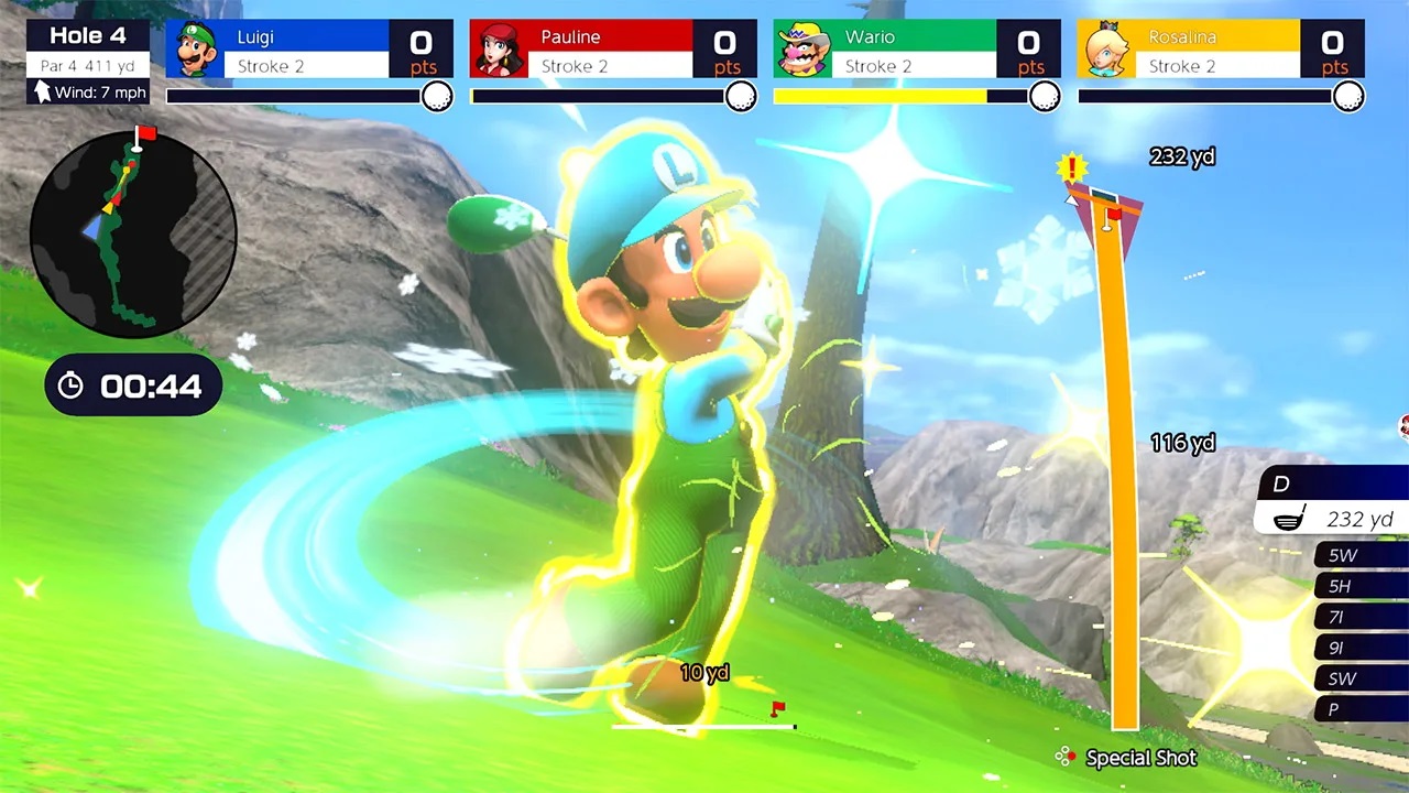 Klik pro zvětšení (Mario Golf: Super Rush - recenze)