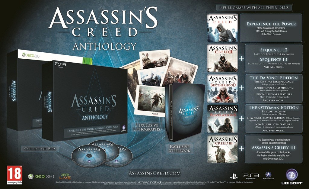 Klik pro zvětšení (Assassin's Creed Anthology oficiálně za 3 799 Kč)