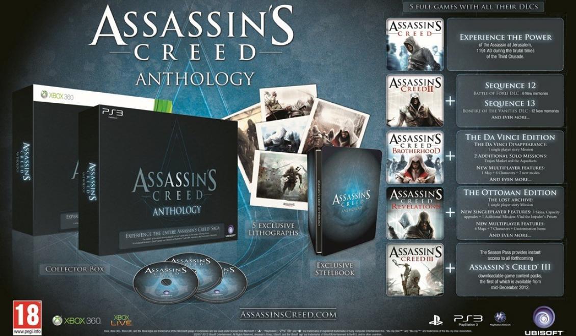 Assassin's Creed Anthology oficiálně za 3 799 Kč