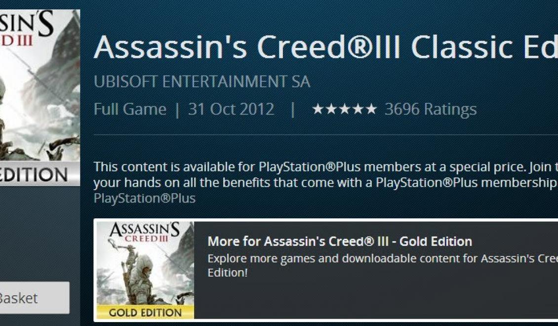 Assassin’s Creed 3 na PS Plus zdarma!