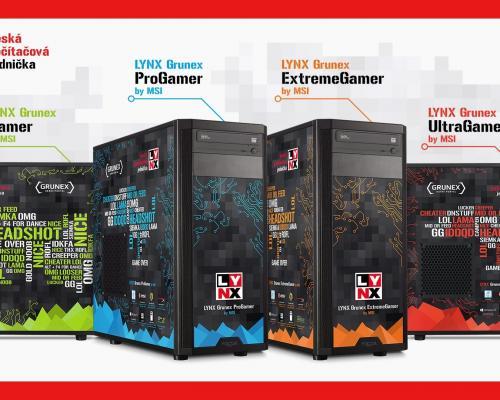 Vyber si ze 4 výkonnostních typů herních počítačů LYNX